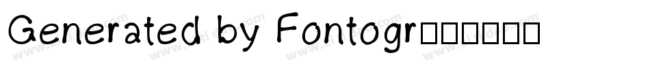 Generated by Fontogr字体转换